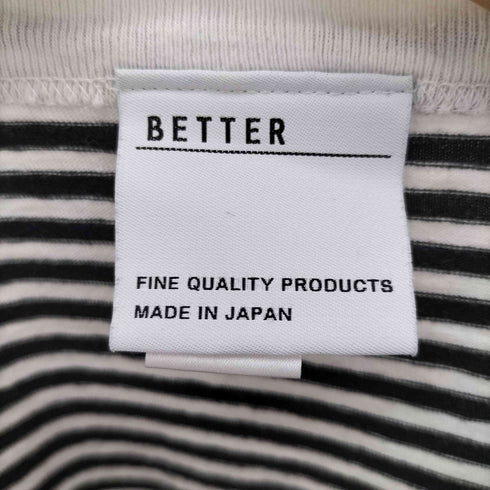 ベター BETTER ボーダー クルーネック Tシャツ メンズ JPN:4